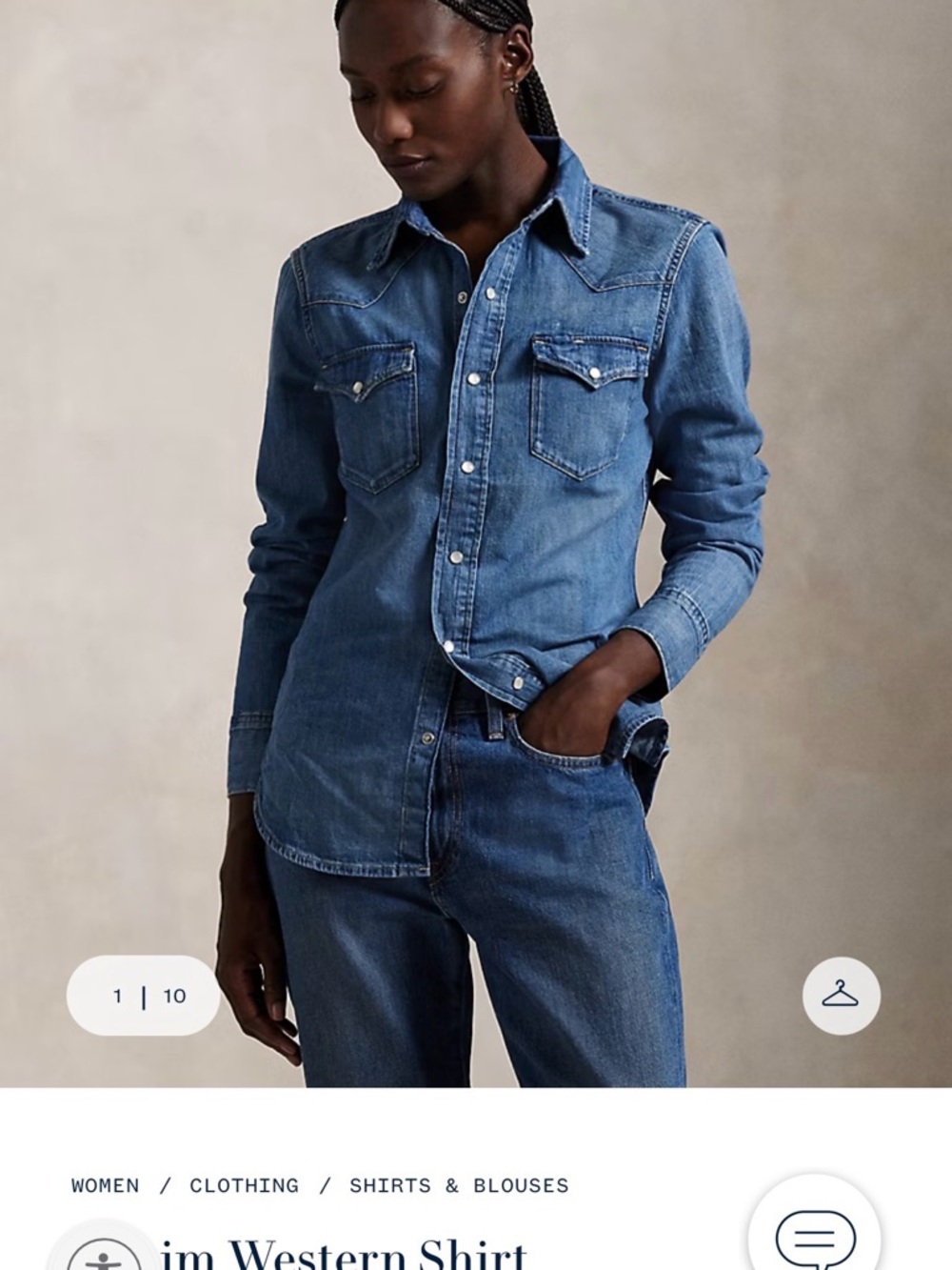Polo by Ralph Lauren Denim Western Button-Up Shirt